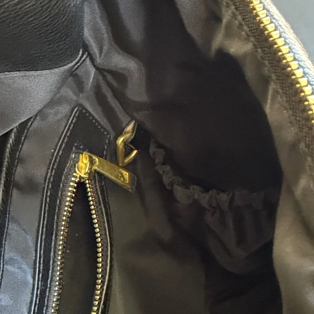 Fawn Design The Original Black Faux Leather Diaper Bag Backpack